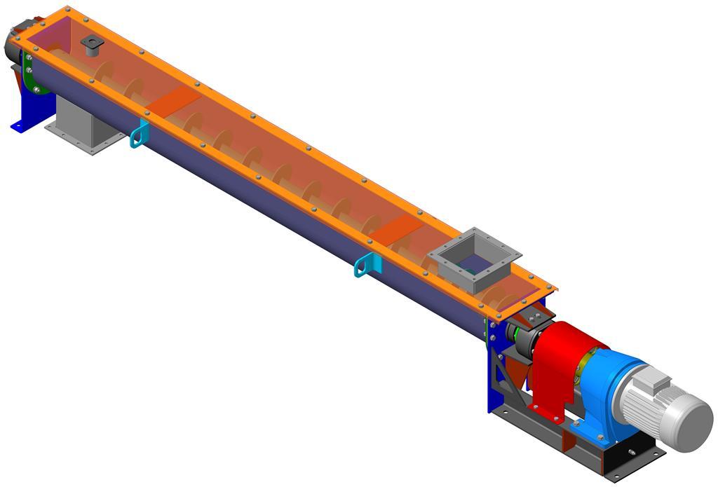 Ленточно-винтовой транспортер для цемента