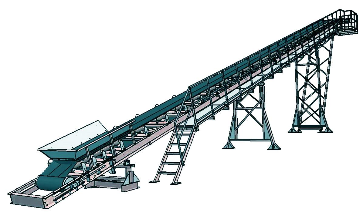 Наклонный стационарный транспортер